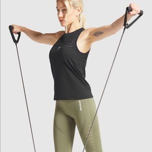 Gymshark Energy Seamless Black Vest, size small